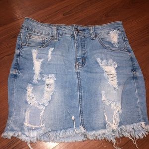 Wax Jean skirt